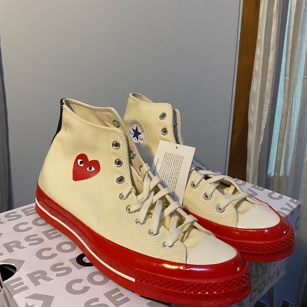 Converse X Comme Des Garcons Play Chuck 70 High Top Pristine Red