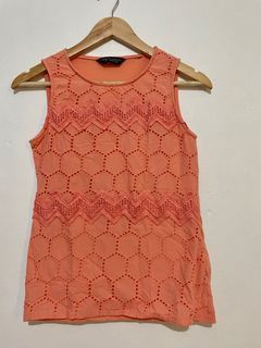 Coral Sleeveless top