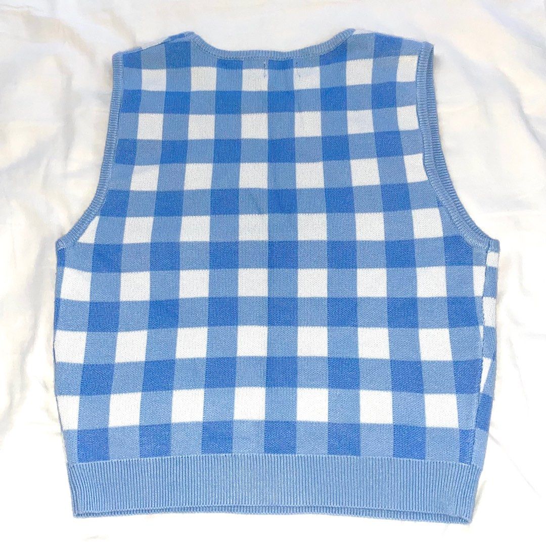 Gingham vest hotsell