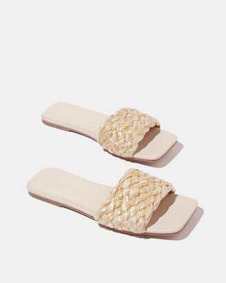 Raffia hotsell slide sandals