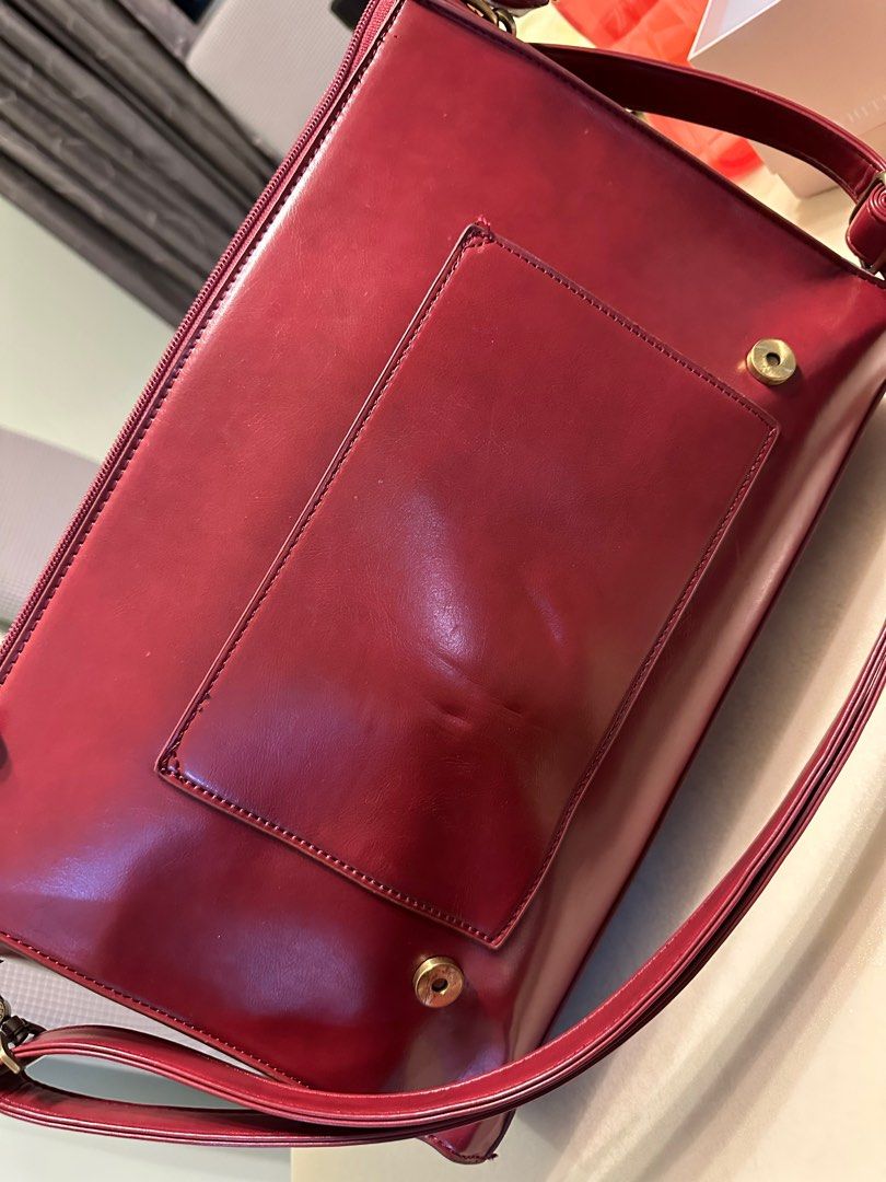 Ecosusi Leather Laptop Sling Bag Luxury Bags Wallets on Carousell