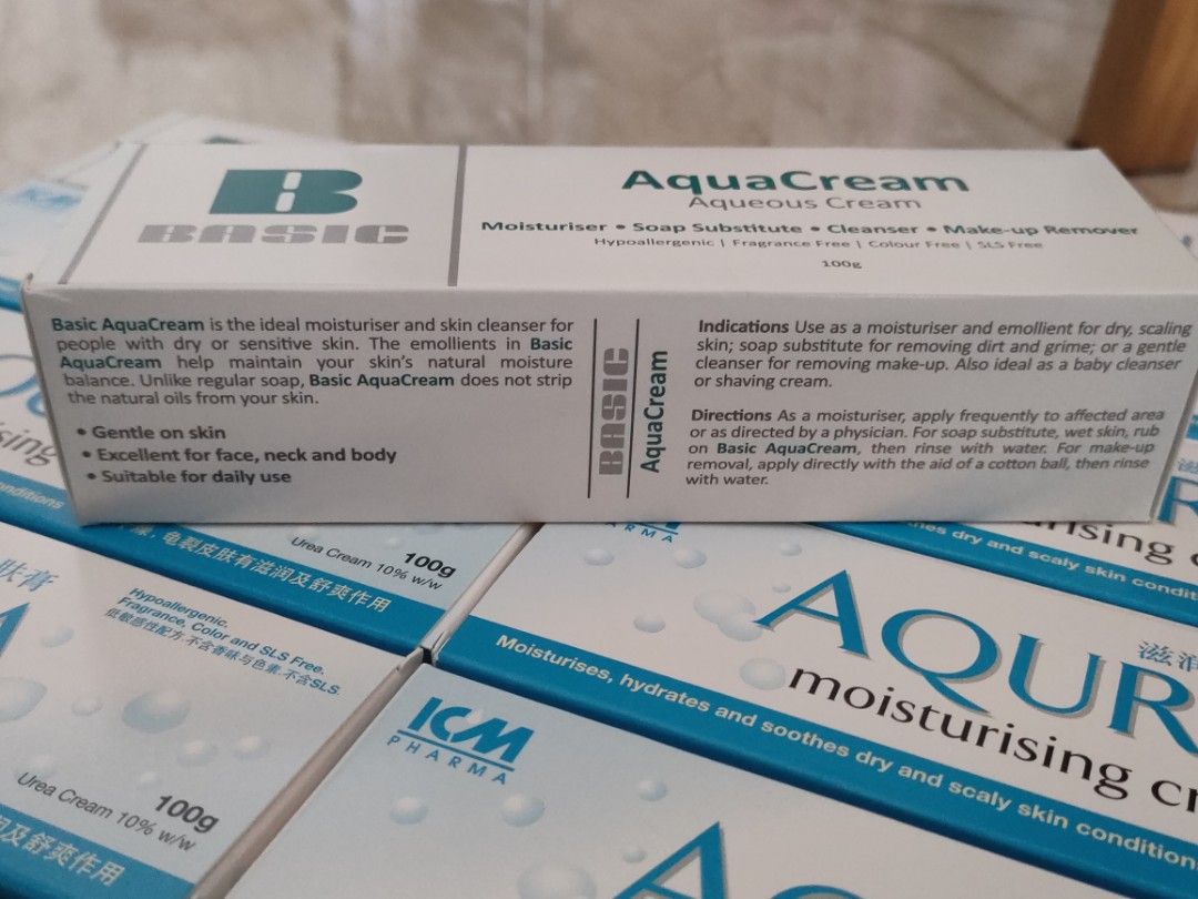 Eczema relief creams Aqueous Cream, Aqurea moisturising cream, Emolin