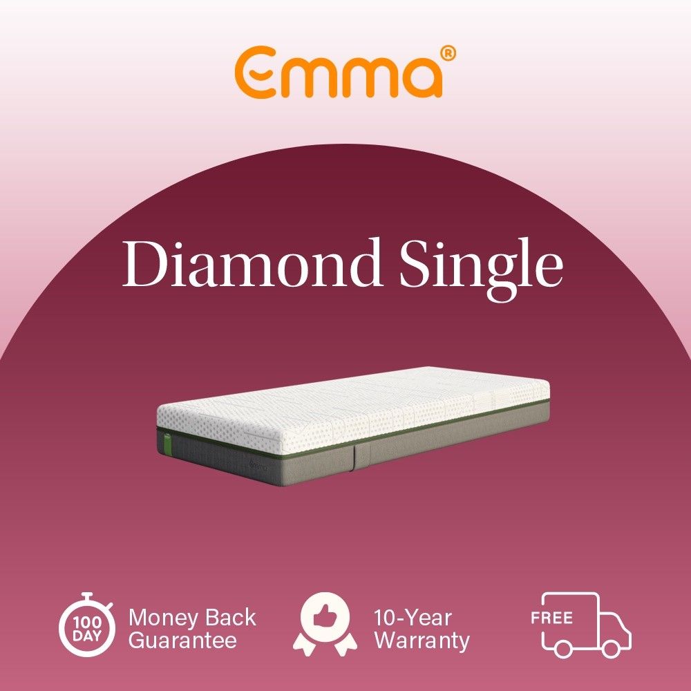 Emma Mattress Diamond Hybrid Single, Furniture & Home Living, Furniture