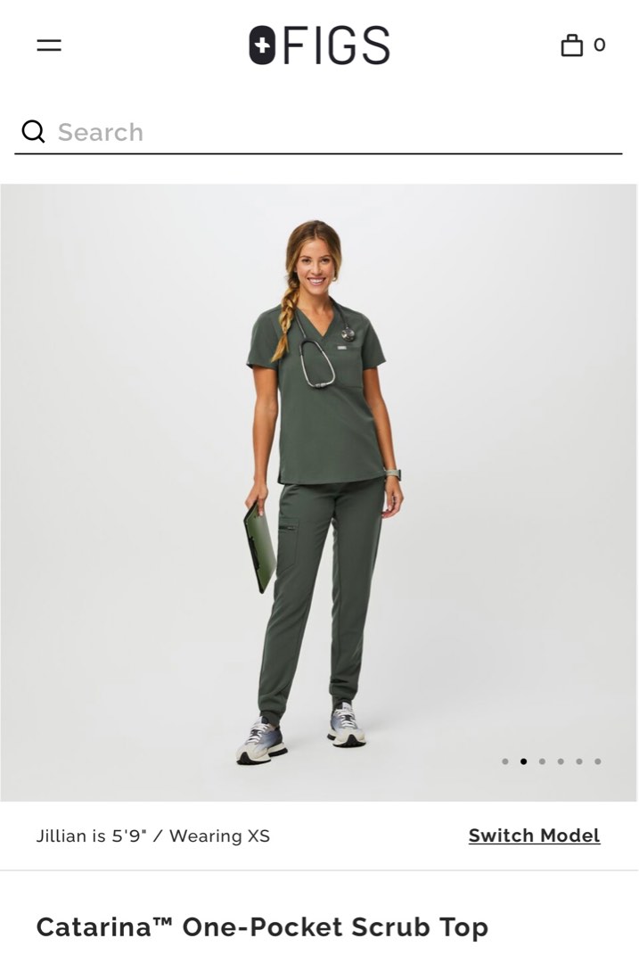 FIGS Scrub Suit sold per pair color moss and terracotta available