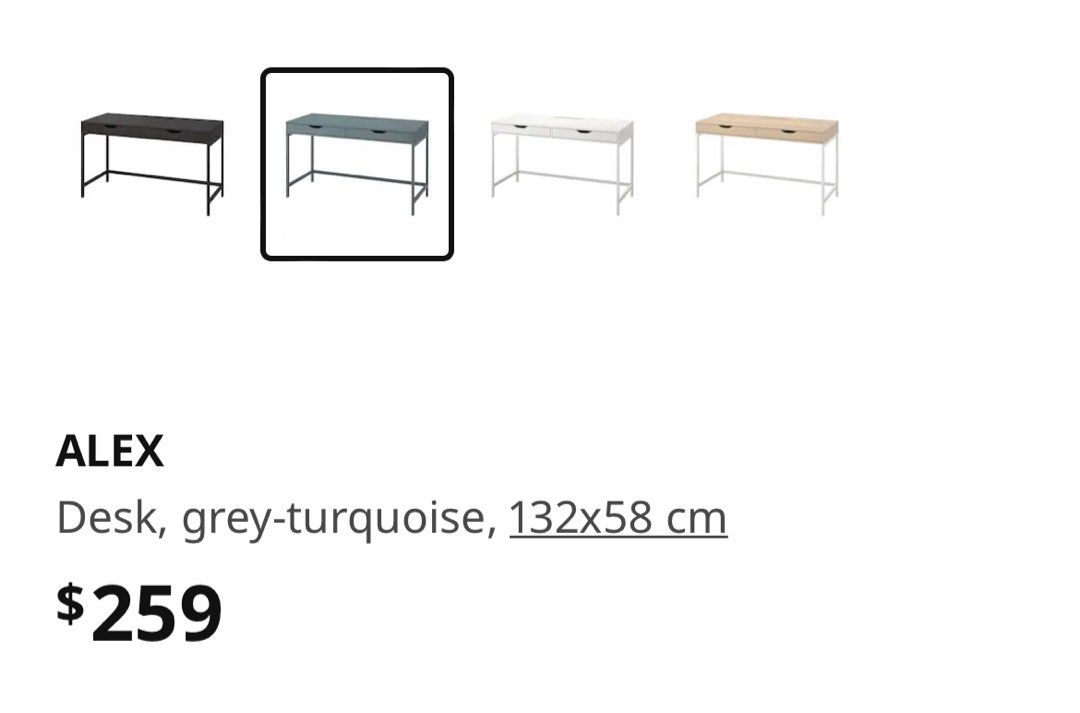 Free delivery IKEA ALEX Table/desk (2 sets ready stock), Furniture ...