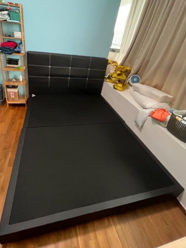 FREE Queen size bed frame and head board., Furniture & Home Living