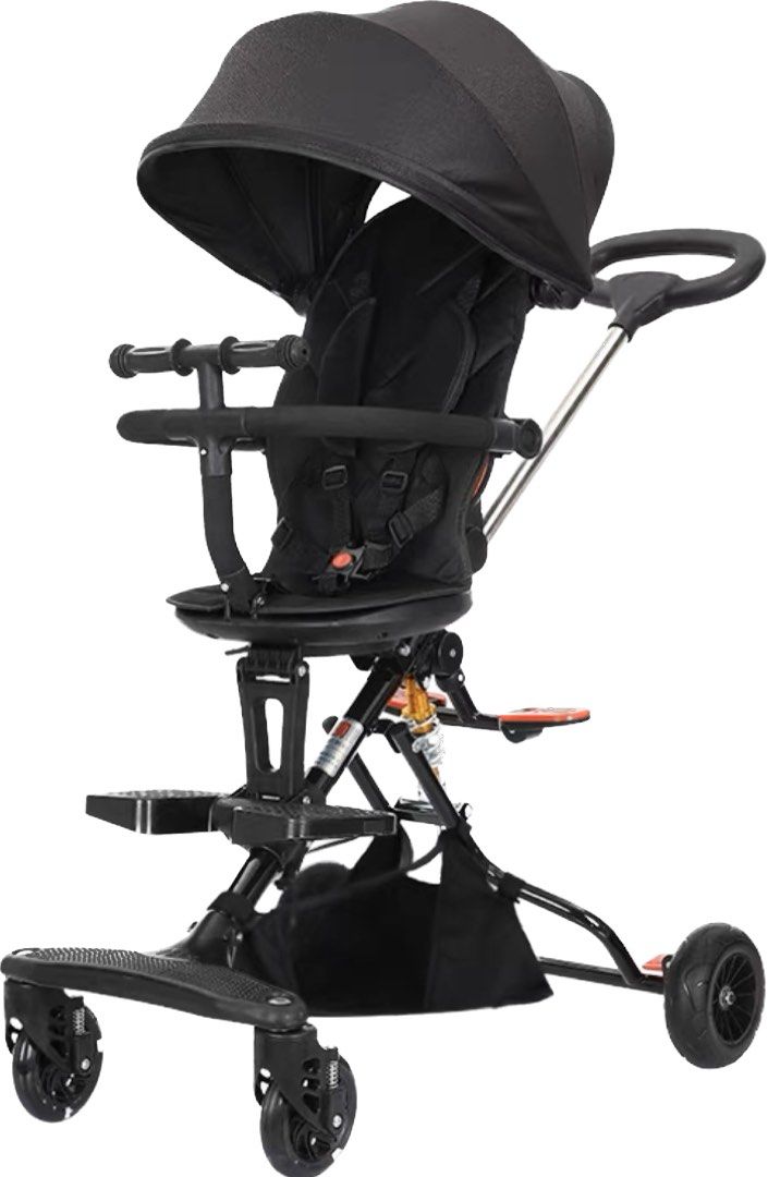 Fully Assembled Foldable Toddler Stroller with Suspension, Babies