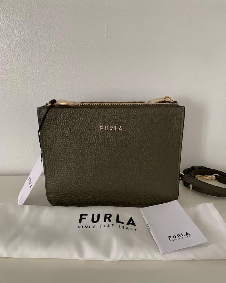 FURLA Luna Leather Crossbody Bag, Women's Fashion, Bags & Wallets