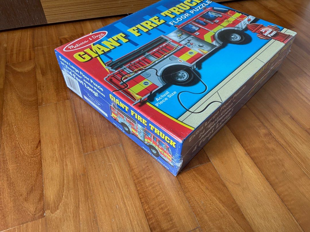 Puzzle Gigante Camion Dei Pompieri 24 Pezzi Melissa & Doug Con Mini Pad Scratch Art Incluso - 4