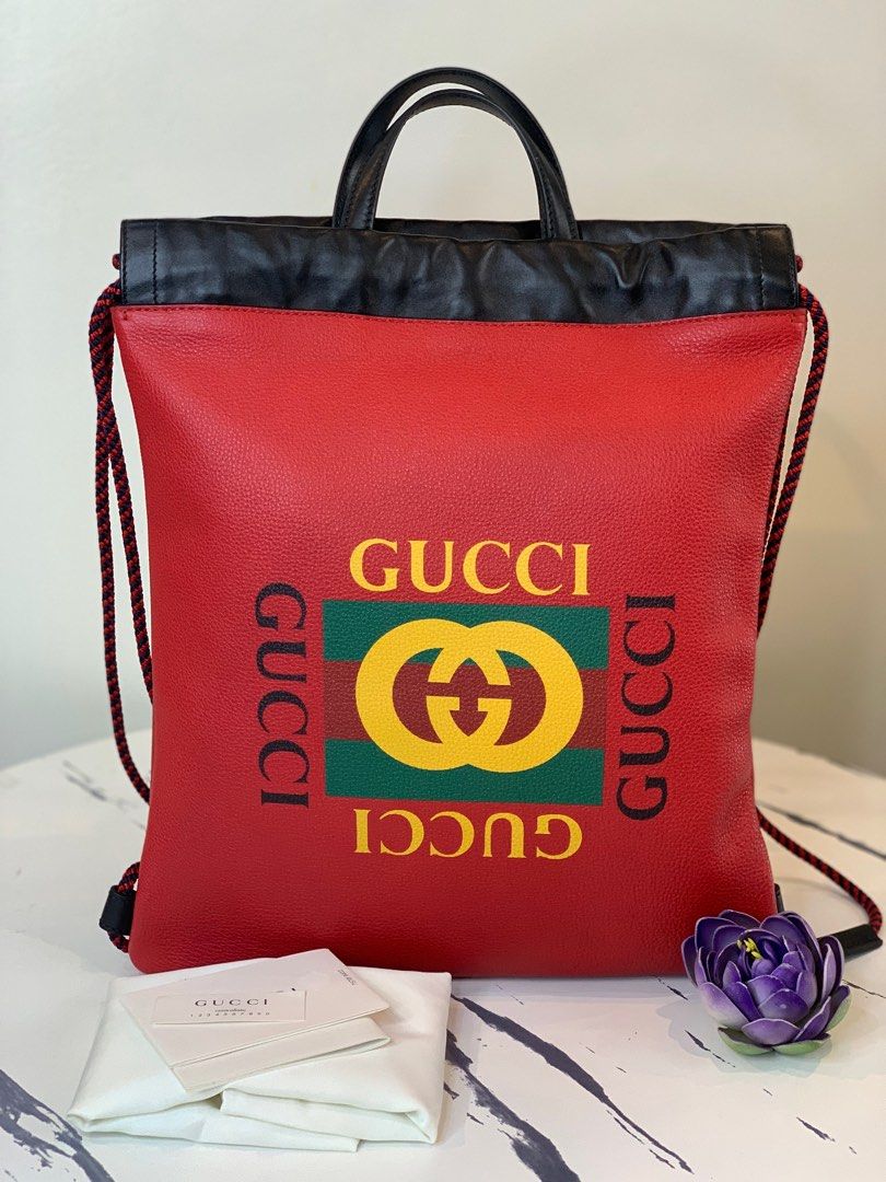 Gucci string backpack shop
