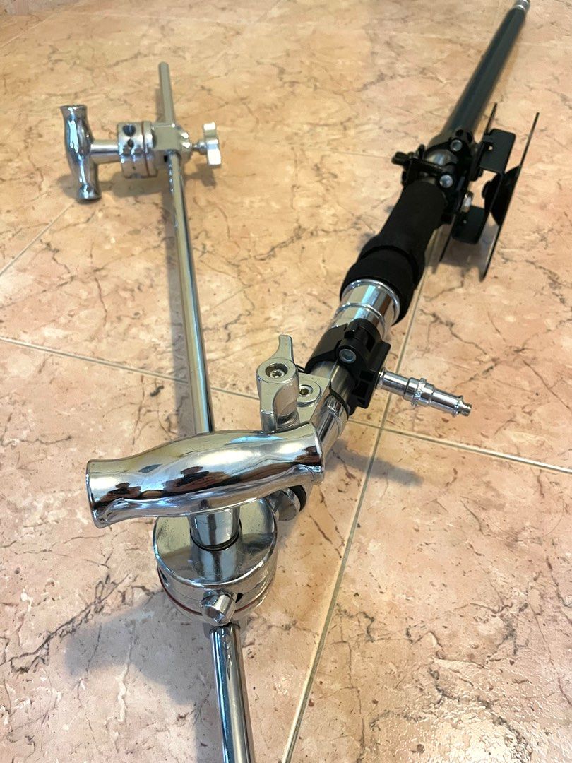 Heavy duty C Stand w wheels + Boom arm extension, Photography