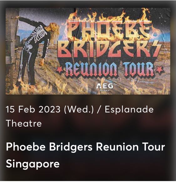 phoebe bridgers tour singapore