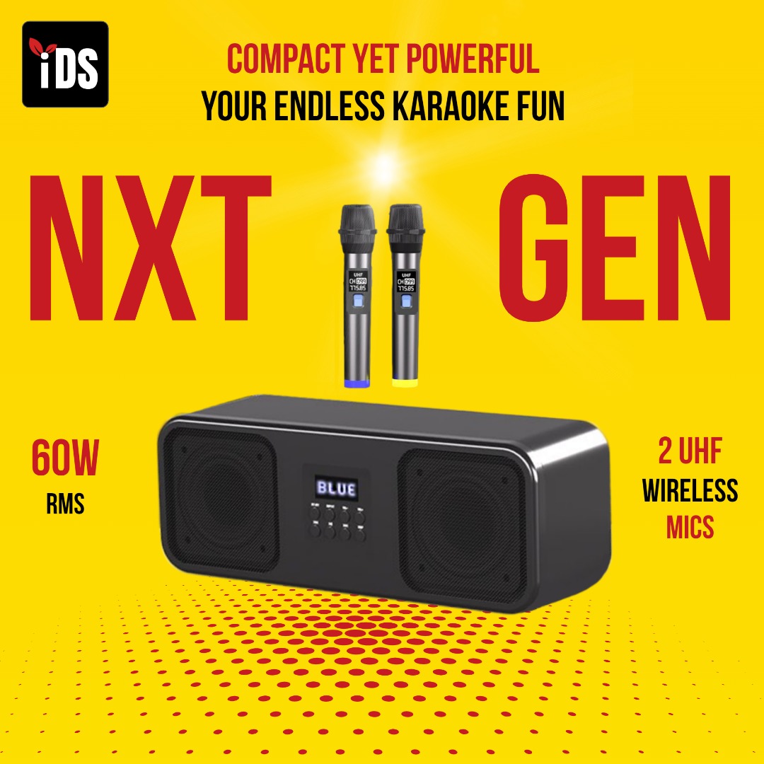 [iDS] Portable Karaoke System 60W Karaoke Speaker KTV System Echo