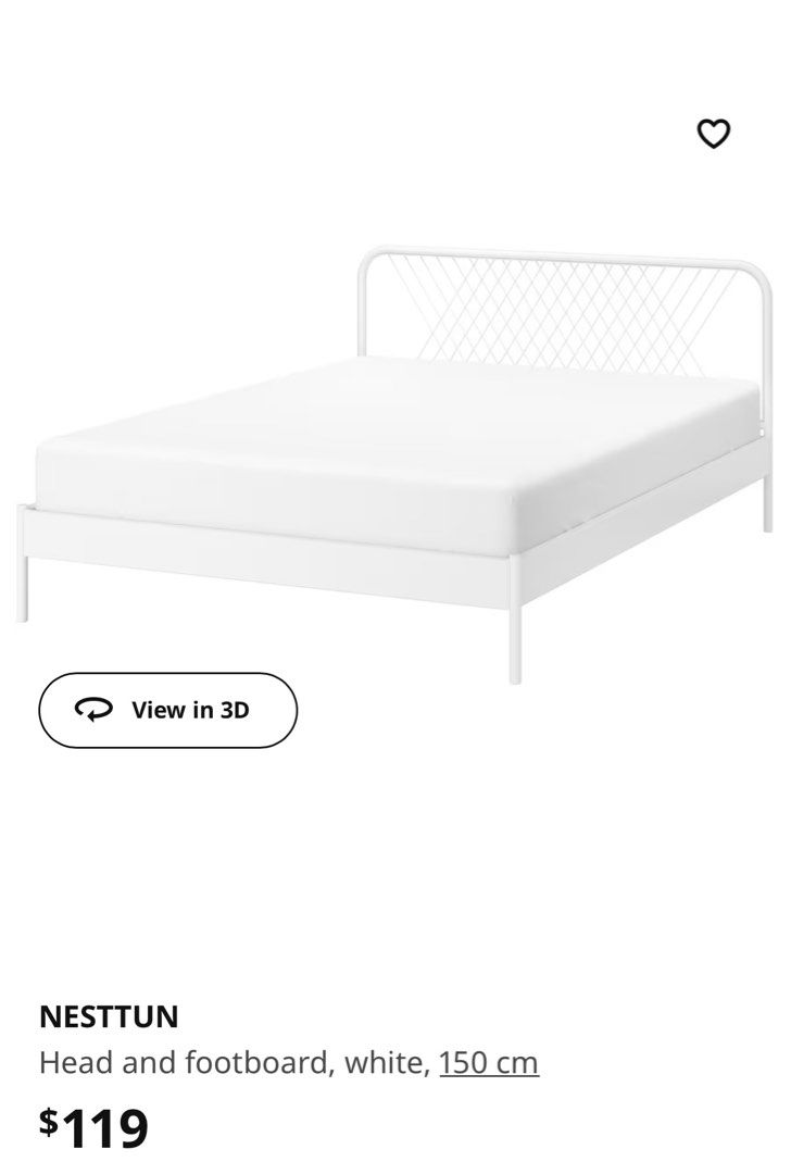Ikea Queen Bed Frame and Mattress, Furniture & Home Living, Furniture