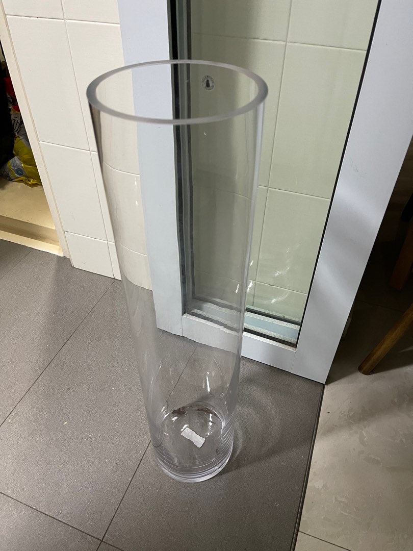 Ikea 68cm Tall Glass Vase comes in Original Box, Furniture & Home