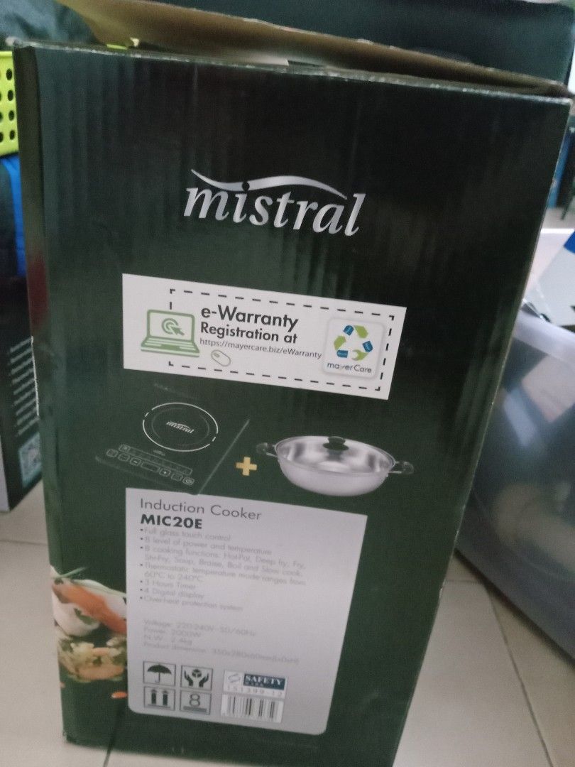 Induction Cooker Mistral MIC20E, TV & Home Appliances, Kitchen