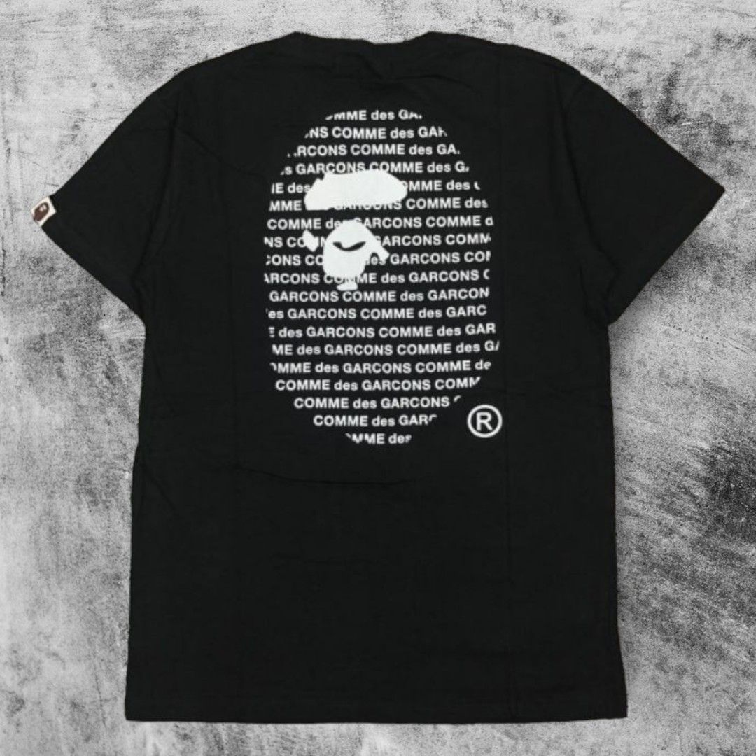 Kaos A Bathing Ape Comme Des Garcons LONGSLEEVE PLAY CDG X BAPE