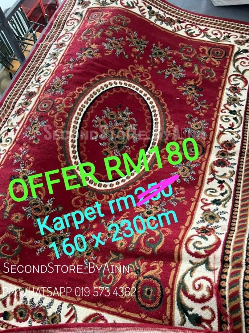 KARPET TERPAKAI, Furniture & Home Living, Home Decor, Carpets, Mats