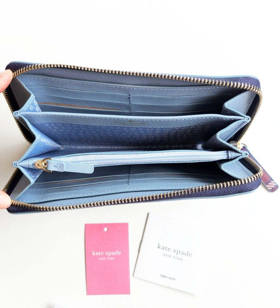 Kate Spade Laurel Way Travel Plaid Neda Large Zip Around Wallet, Women's  Fashion, Bags & Wallets, Wallets & Card Holders on Carousell