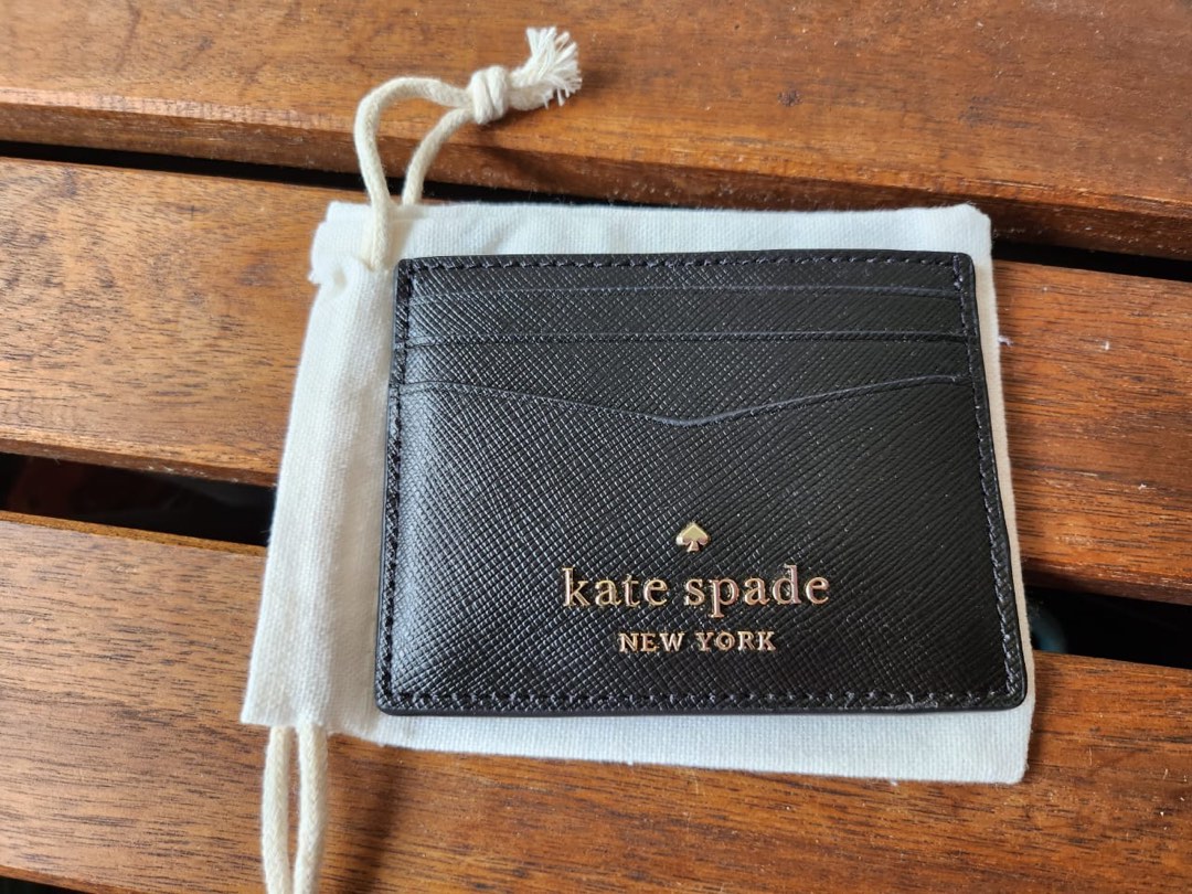 Kate Spade New York Cameron Small (Black) Saffiano Leather Cardholder Wallet,  Luxury, Bags & Wallets on Carousell