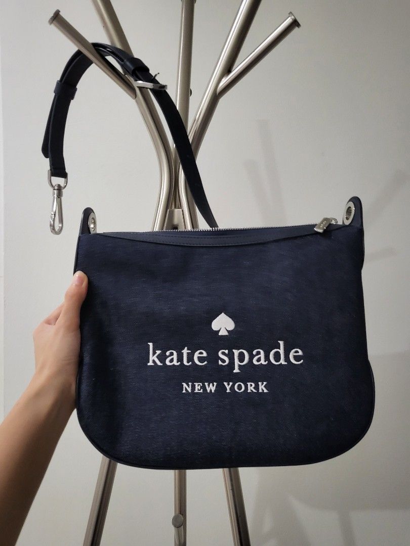 Kate Spade Rosie Cherry Embroidered Camera Bag Denim Blue Multi