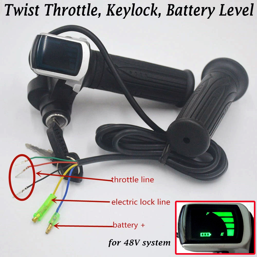 TDPRO 36V 800W Brush Speed Motor Controller And Throttle Grip For Electric Scooter Bicycle E-Bike Tricycle