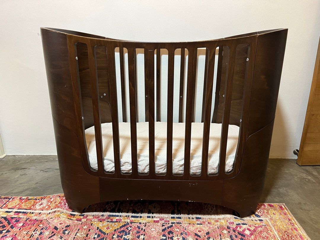 Leander cot walnut, Babies & Kids, Baby Nursery & Kids Furniture, Cots