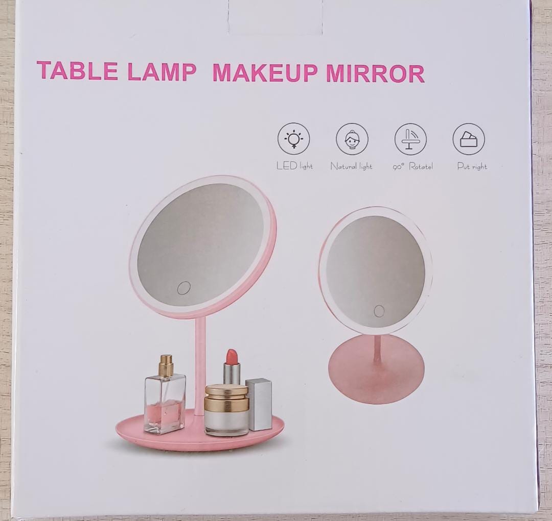 LED Table Lamp Makeup Mirror, Furniture & Home Living, Home Decor, Mirrors on Carousell