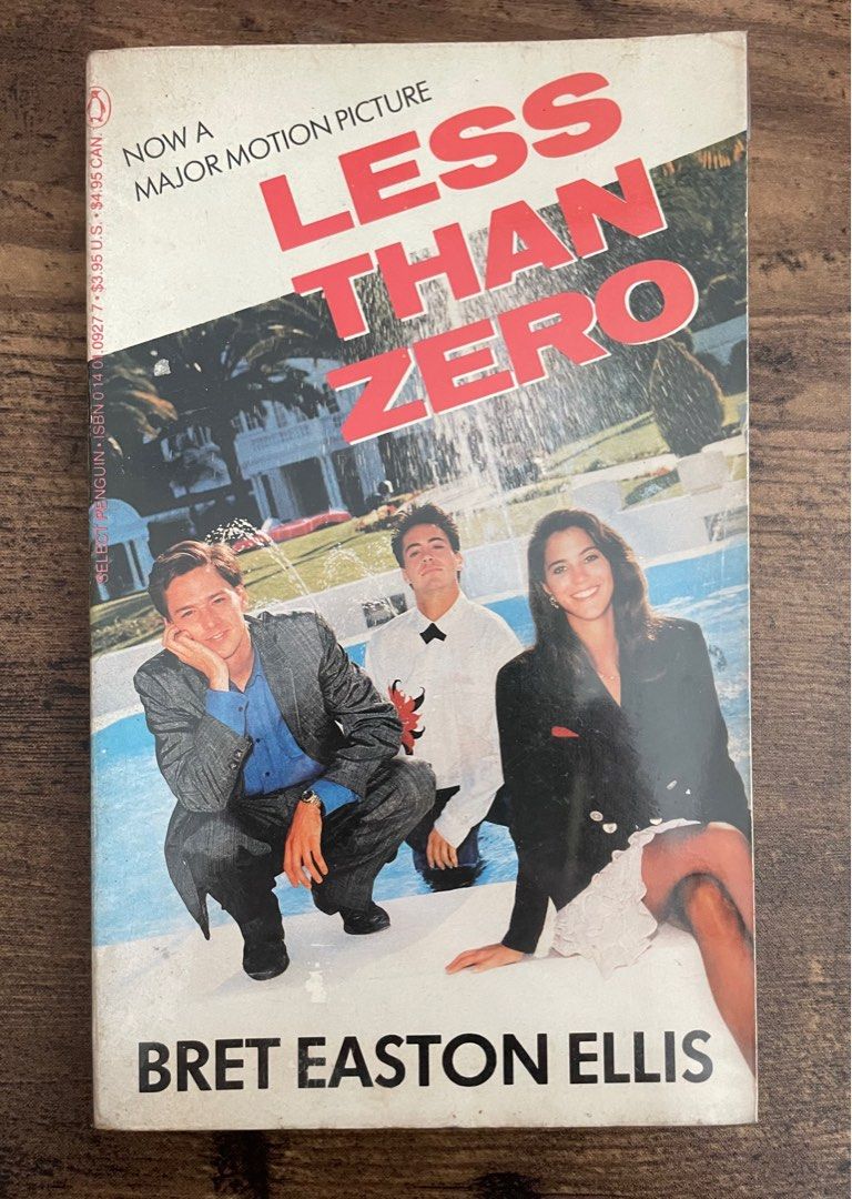 Less Than Zero by Brett Easton Ellis (Movie Tie in) Hobbies Toys