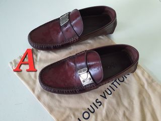 Louis Vuitton Burgundy Epi Leather Major Loafers Size 43 For Sale