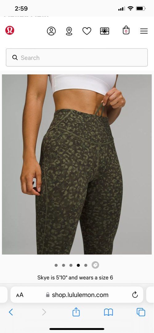 NEW LULULEMON Align 25 Pant 2 Wild Thing Camo Brown Earth Multi