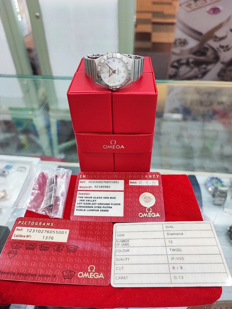 M Store KL OMEGA Constellation 27 Lady Mother of Pearl Diamond
