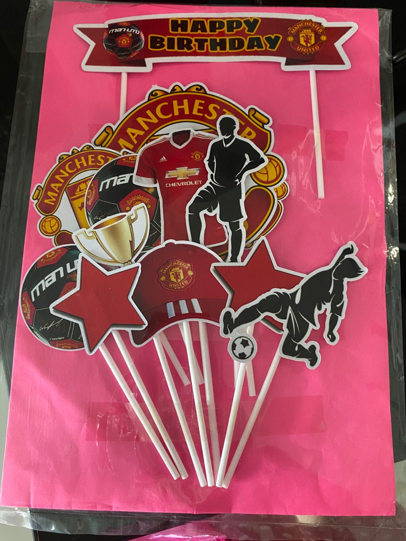 Man u cake topper, Hobbies & Toys, Stationery & Craft, Occasions