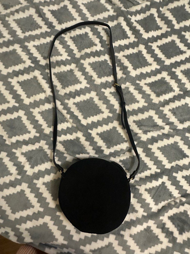 MANGO Round Leather Bag