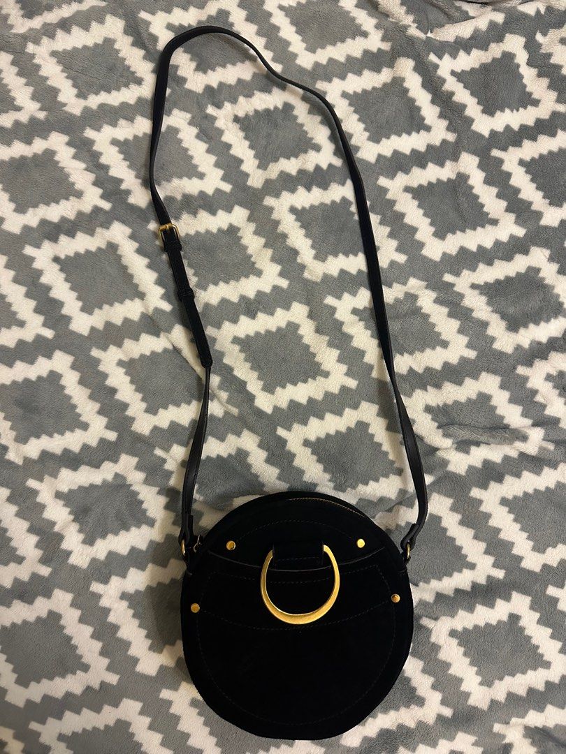 Mango round leather bag hot sale
