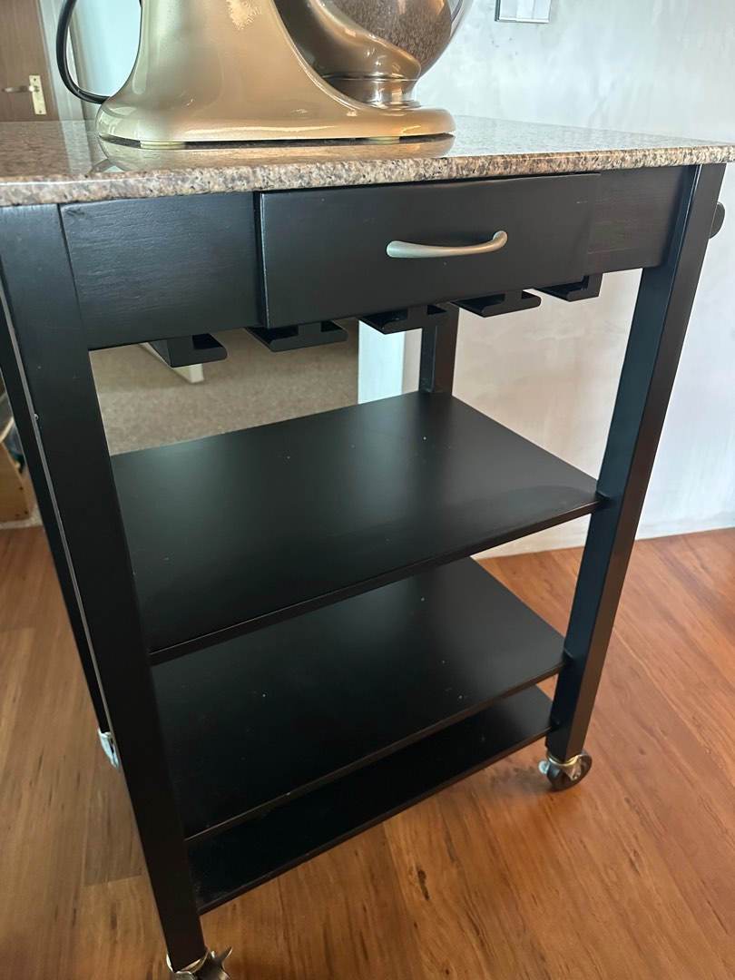 Marble top Bar Cart, Furniture & Home Living, Kitchenware & Tableware