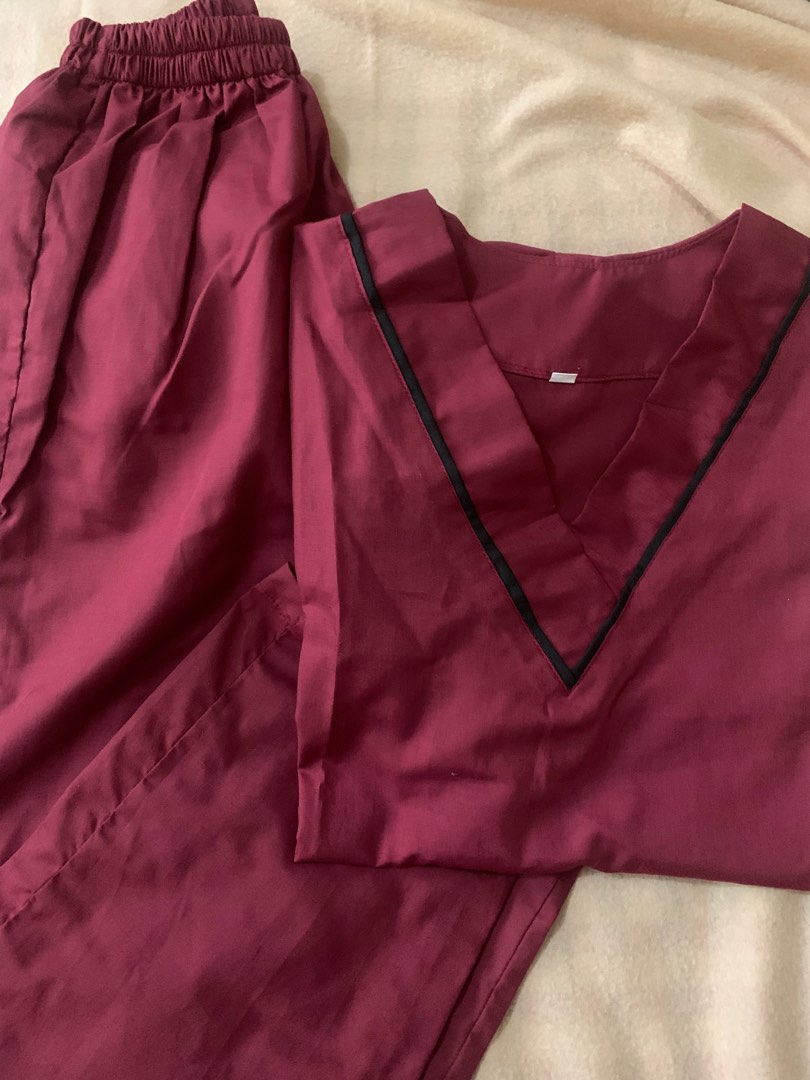 MAROON SCRUB SUIT, Women's Fashion, Dresses & Sets, Sets or Coordinates