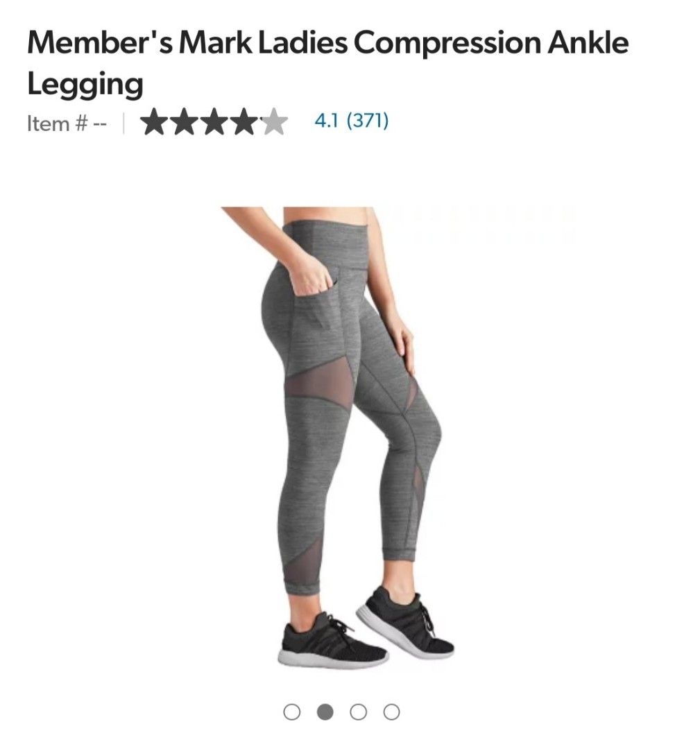 NWT Members Mark Women's Compression Ankle Leggings Sz Small