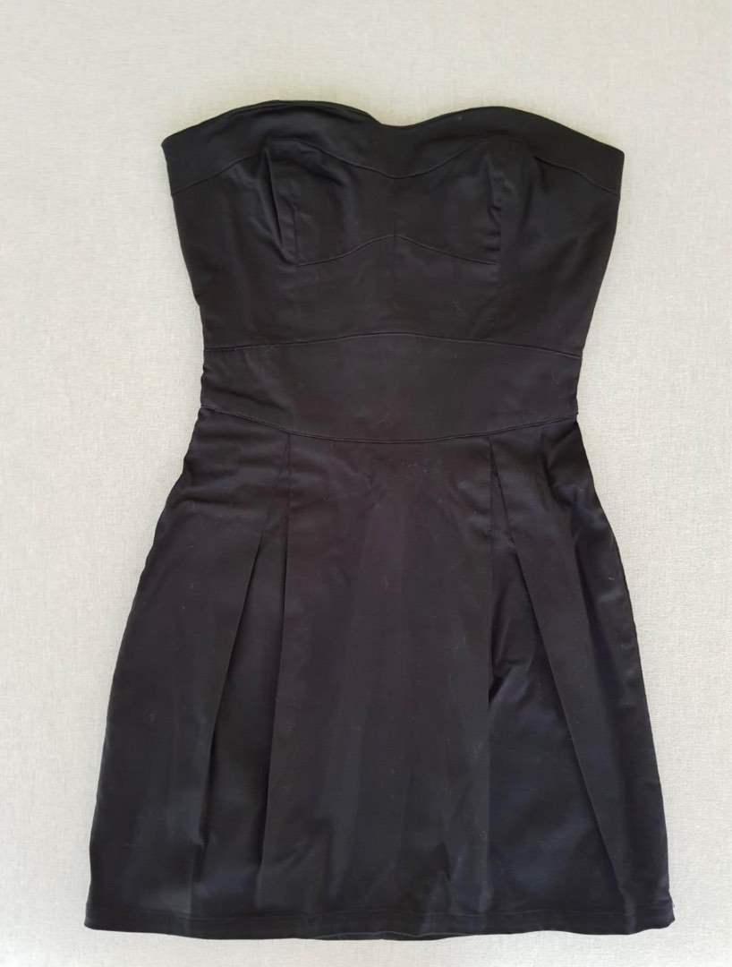 MNG Black Strapless / Tube Mini Dress (LBD), Women's Fashion, Dresses ...