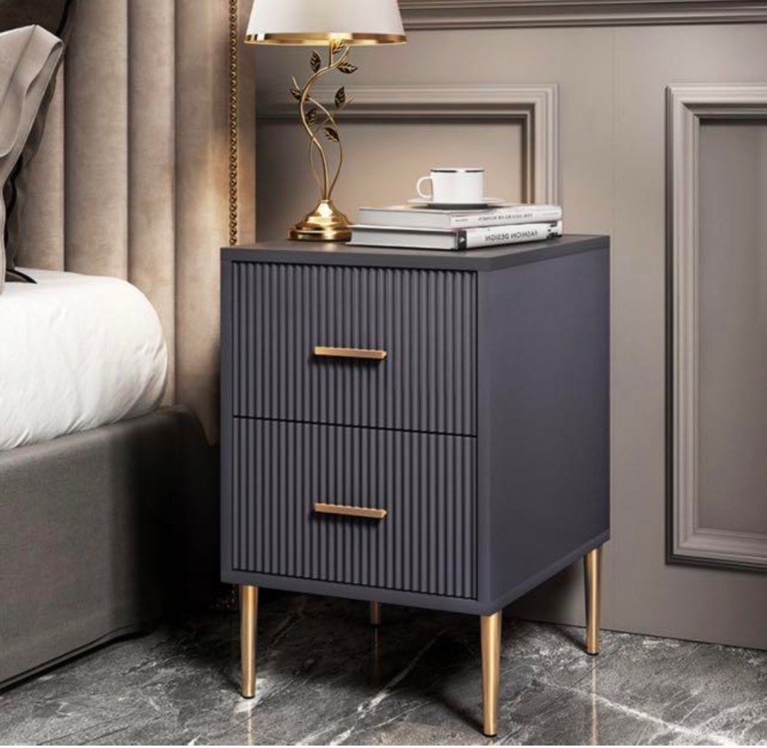 Modern Fluted Bedside table, Furniture & Home Living, Furniture, Tables