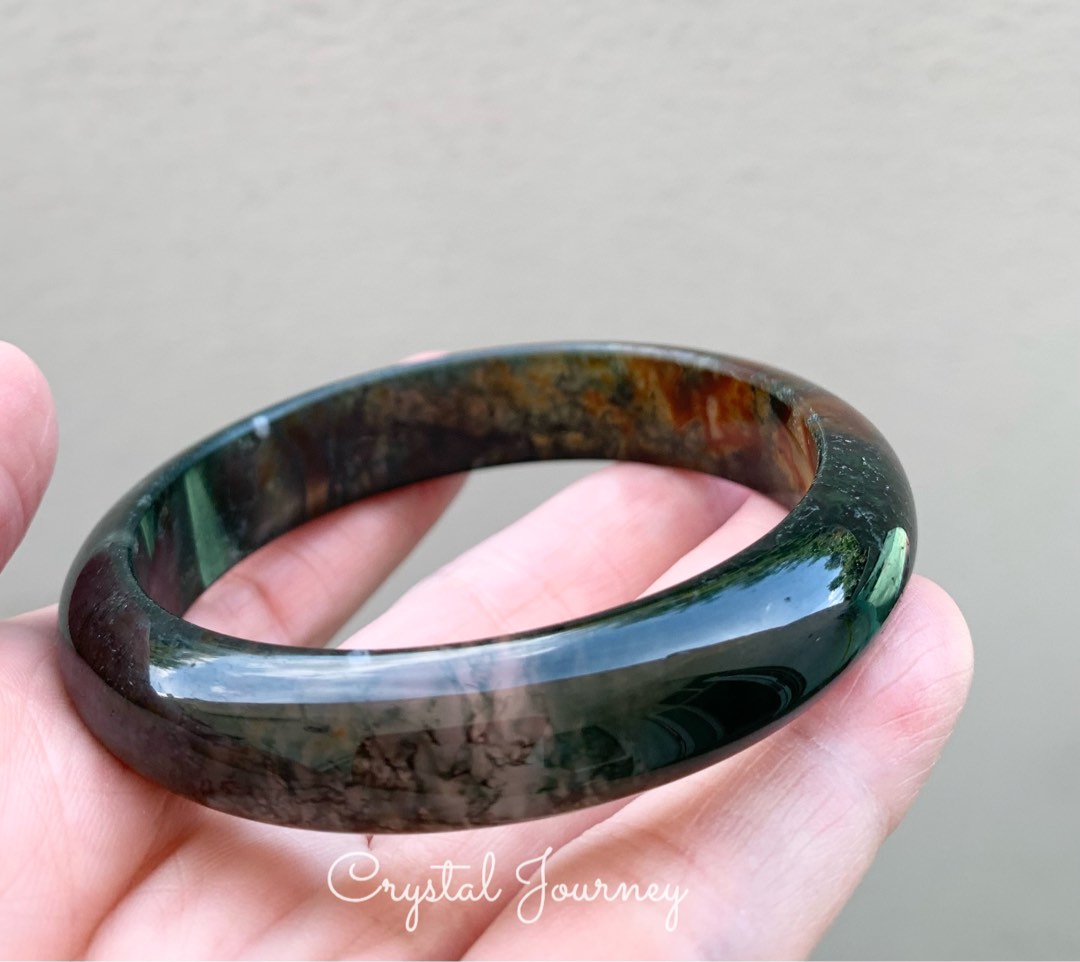 Moss agate outlet bangle