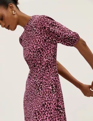 M & s best sale leopard print dress
