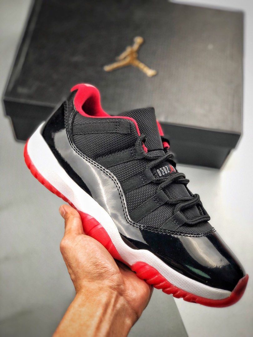 NIKE AIR JORDAN 11 RETRO LOW 'BRED' (All size available), Men's Fashion,  Footwear, Sneakers on Carousell