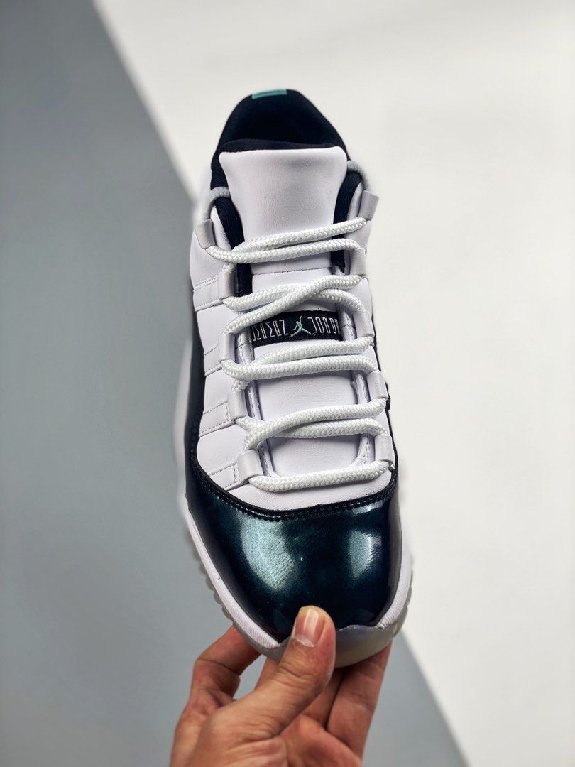 Jordan 11 retro low emerald clearance