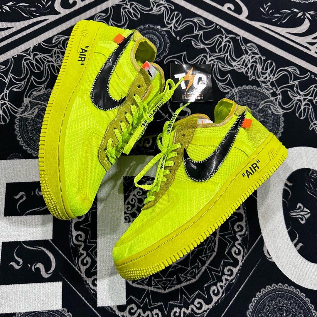 nike air force one low off white volt