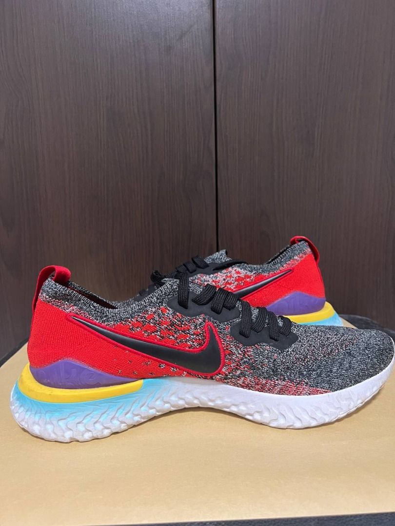 Nike women's epic react flyknit 2 running shoes white/hyper jade/orange online