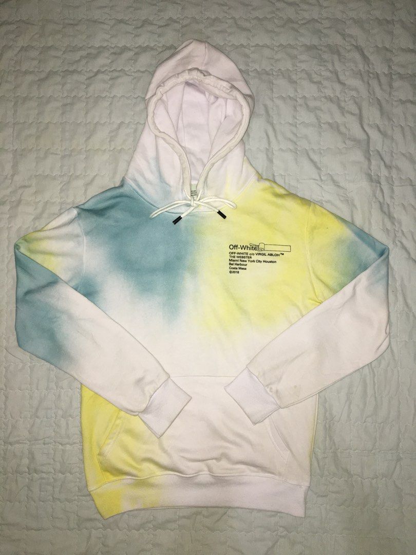 OFFWHITE X THE WEBSTER TIE DYE HOODIE Men s Fashion Tops Sets