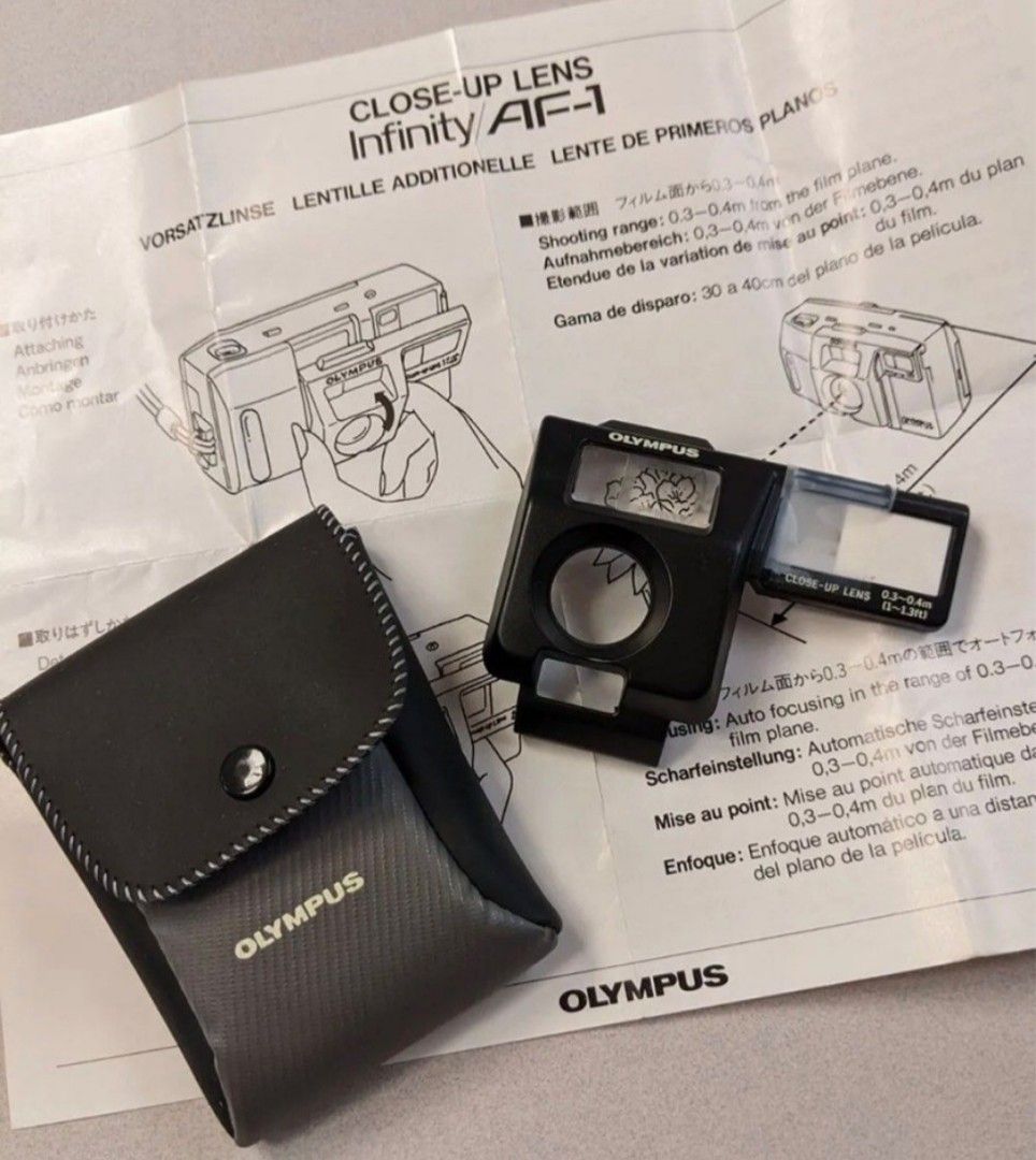 Olympus Infinity AF1 with Close Up Lens & Teleconverter Lens, Photography, Cameras on Carousell