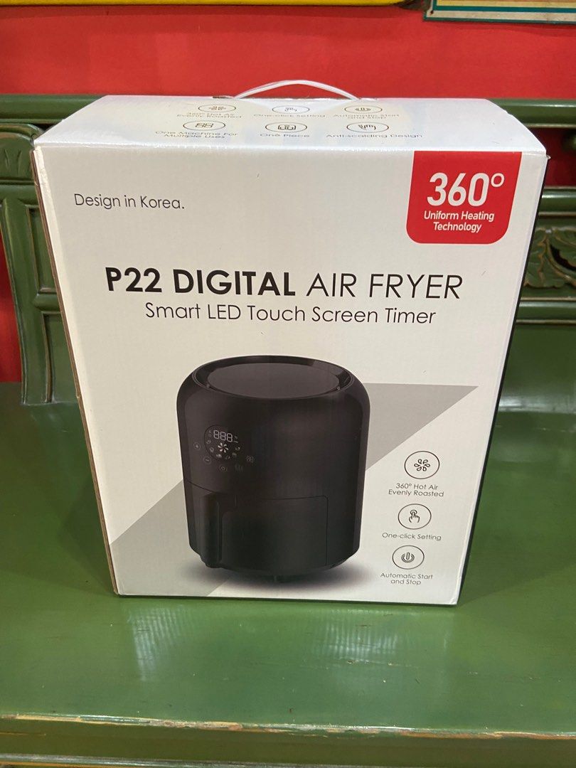 P22 Air Fryer OilFree Digital Led Touch Screen, TV & Home Appliances