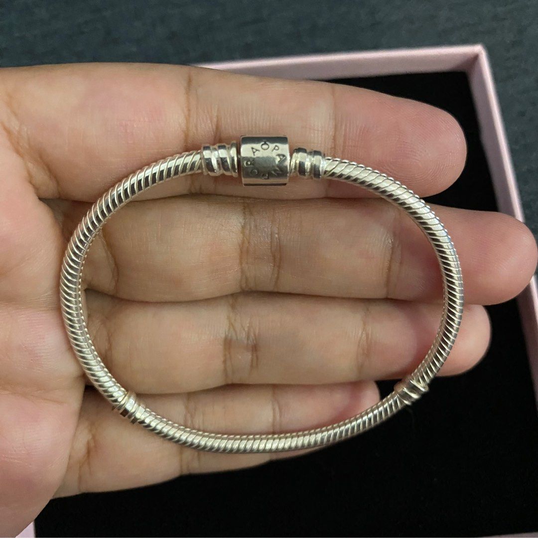 Pandora Moments Barrel Clasp Snake Chain Bracelet